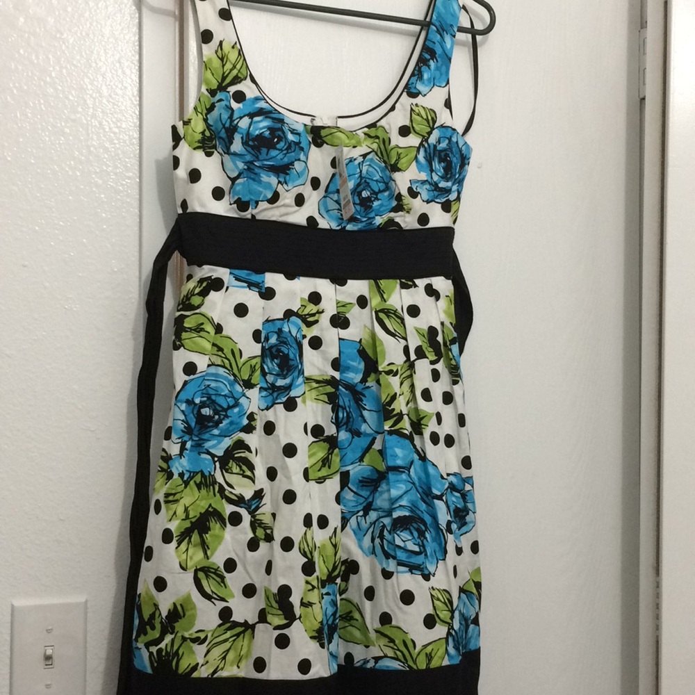 Floral polka dot dress